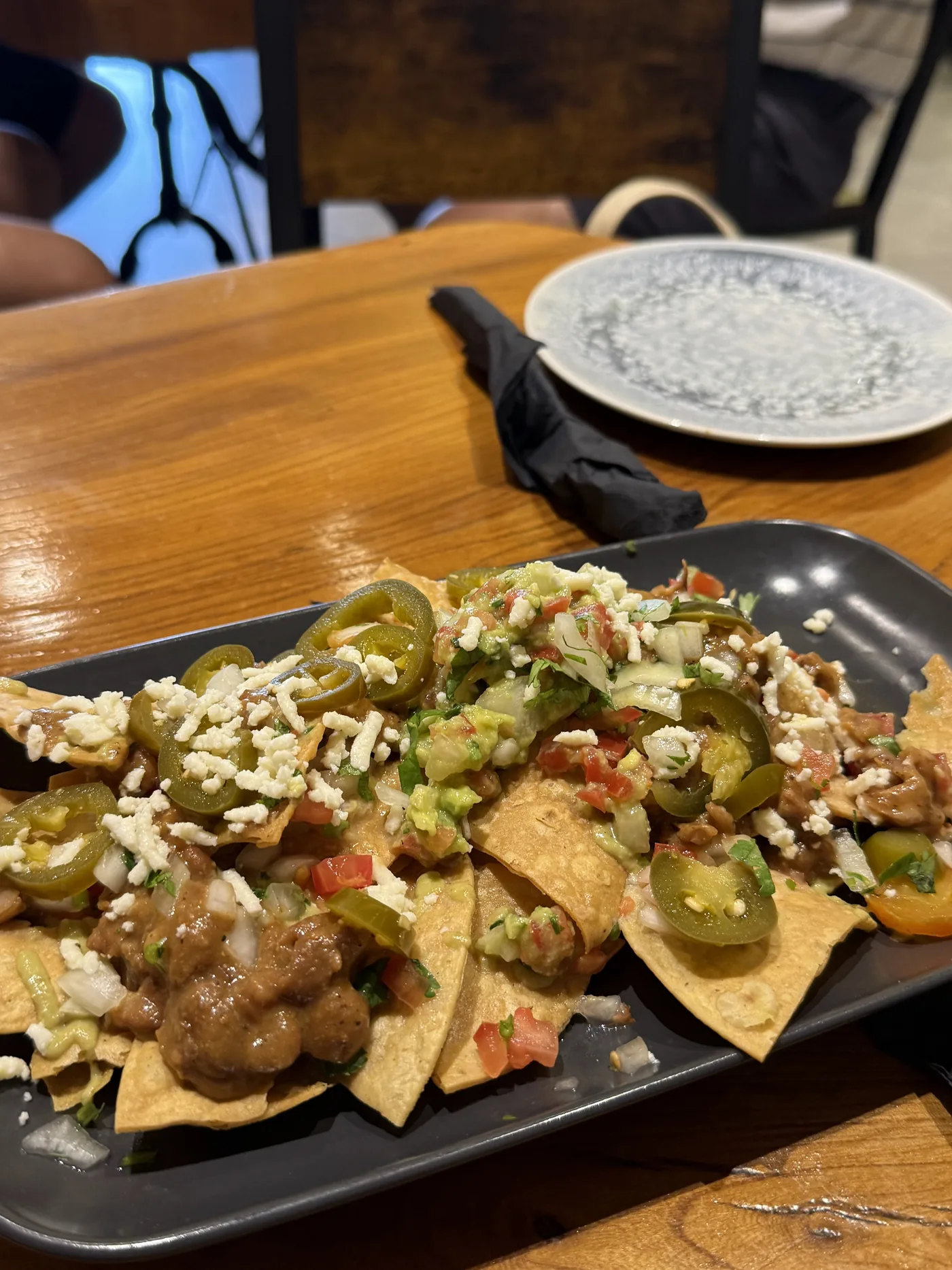 Loaded chips platter at Che Taco Valencia